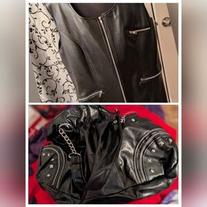 Sleek Black Leather Women's Jacket